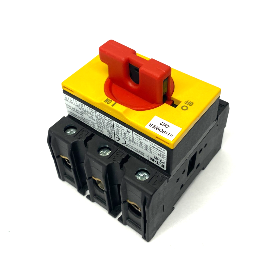 Eaton P3-63/IVS-RT Moeller Series On/Off Switch, 3-Pole, 63A, 045845 - Maverick Industrial Sales