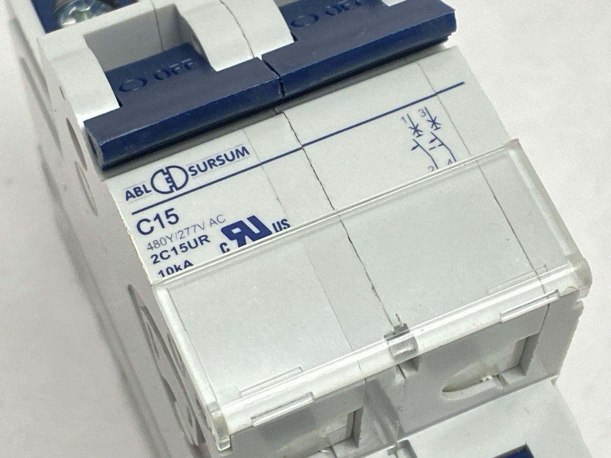 2C15UR | Altech Corp ABL Sursum Circuit Breaker 2-Pole 15A 480Y/277VAC - New – Open box - Maverick Industrial Sales