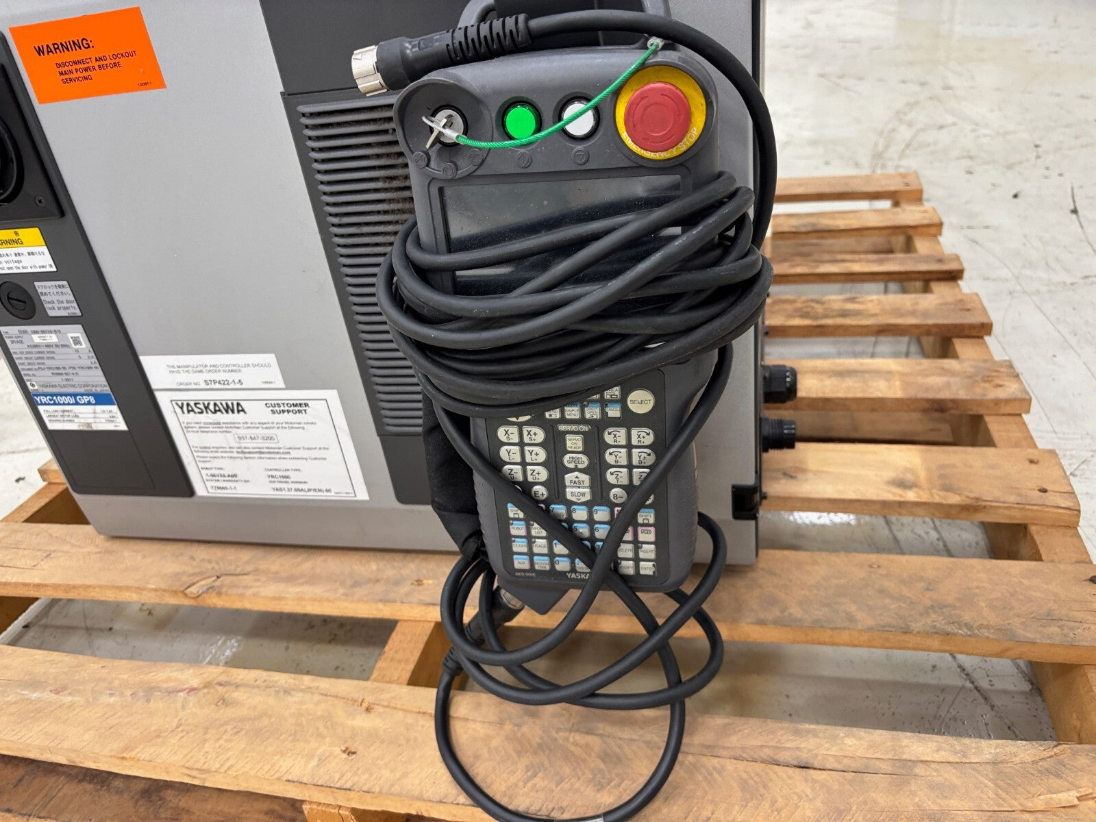 Yaskawa YR-1-06VX8-A00 Robot System YRC1000/GP8 Controller, Teach Pendant, Cable - Maverick Industrial Sales