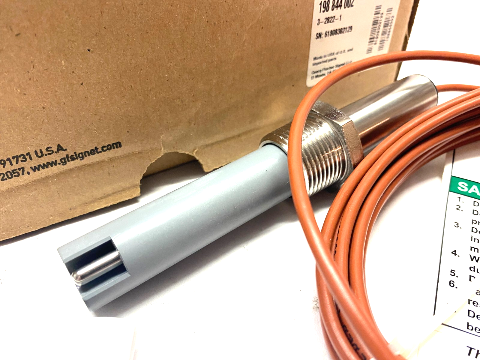 Georg Fischer Signet 198 844 002 Conductivity/Resistivity Electrode 3-2822-1 - Maverick Industrial Sales