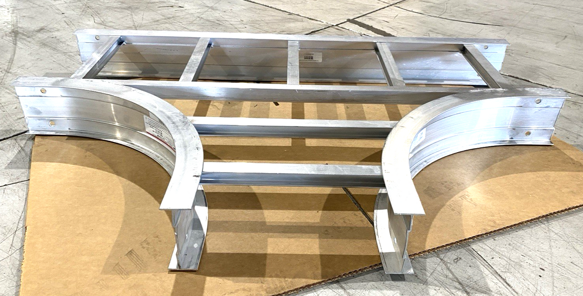 Legrand LD-4A-HT12-12 Aluminum Cable Tray Tee 4"x12", 12" Bend P302568 LOT OF 4 - Maverick Industrial Sales