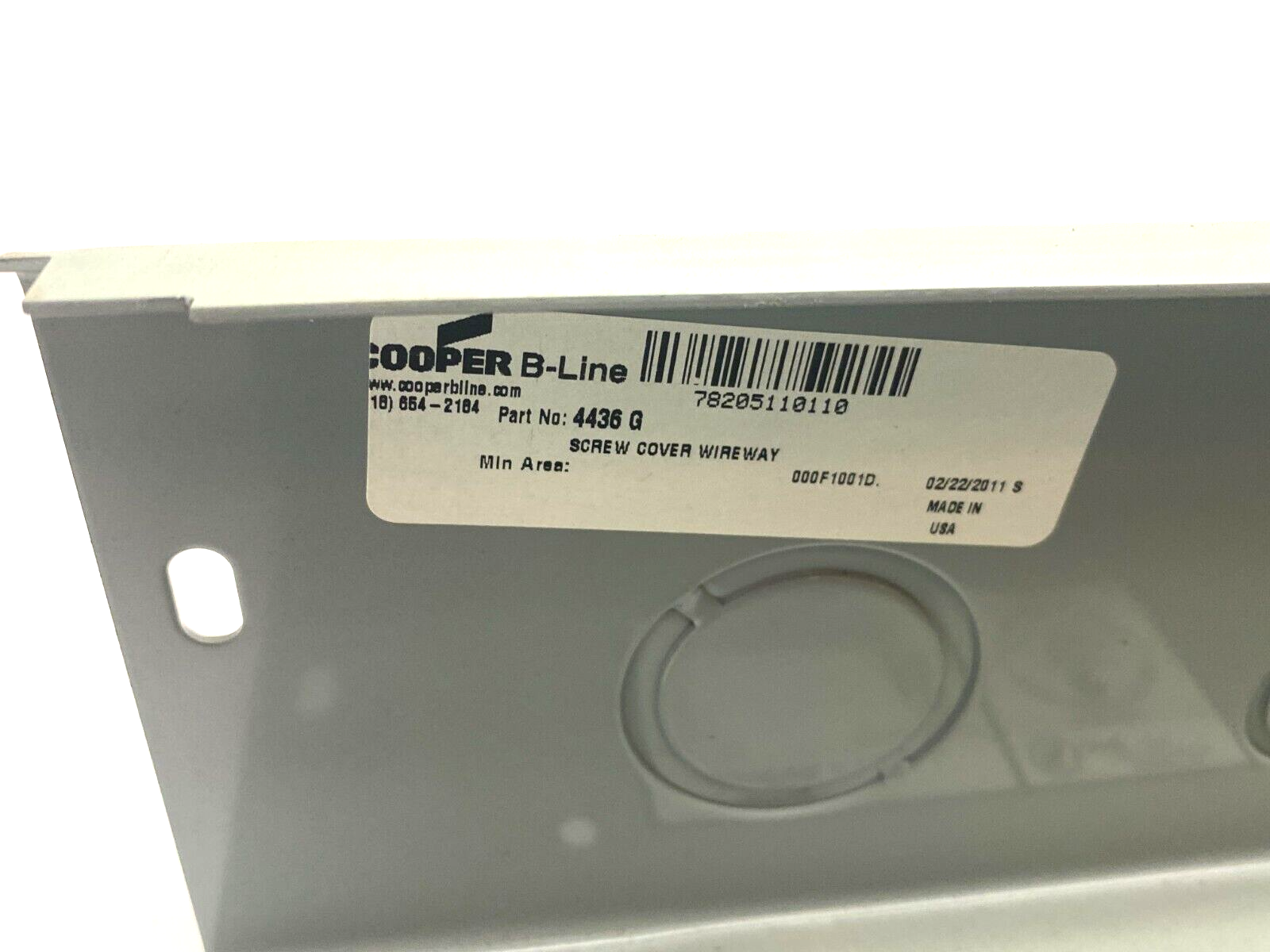 Cooper B-Line 4436G Straight Lay-In Wireway Section 4" x 4" x 36" Gray NO COVER - Maverick Industrial Sales