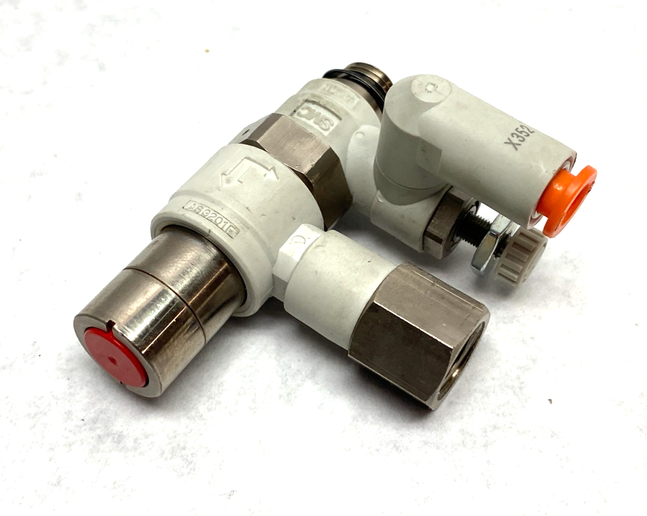 SMC ASP430F-U02-07-X352 Speed Control w/ Check Valve 1/4" Tube to 1/4" Thread - Maverick Industrial Sales