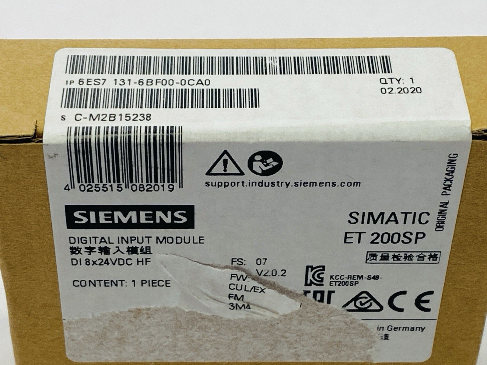 Siemens 6ES7131-6BF00-0CA0 SIMATIC ET 200SP Digital Input Module - Maverick Industrial Sales