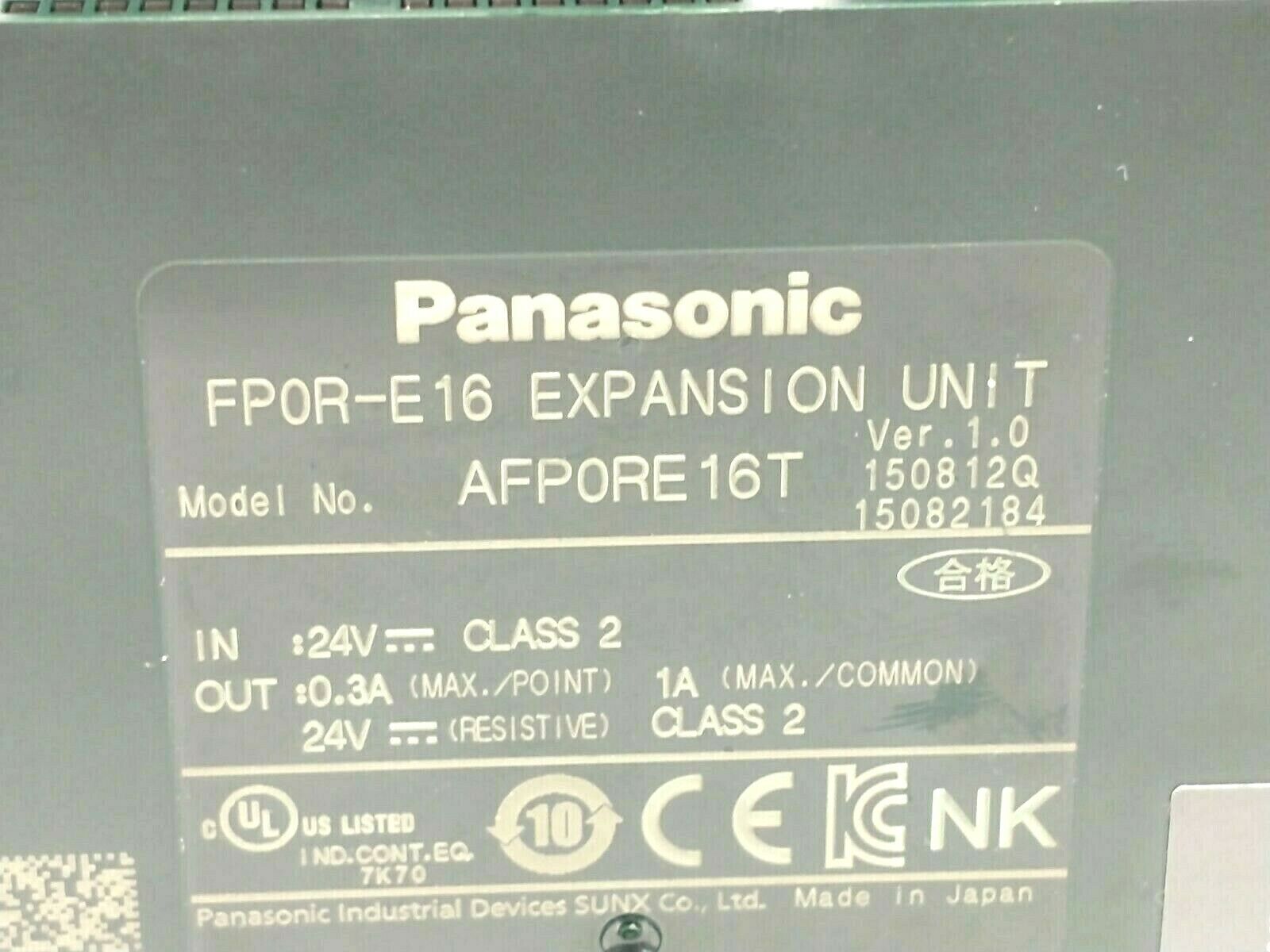 Panasonic AFP0RE16T Expansion Unit 24V FP0R-E16 Ver. 1.0 - Maverick Industrial Sales