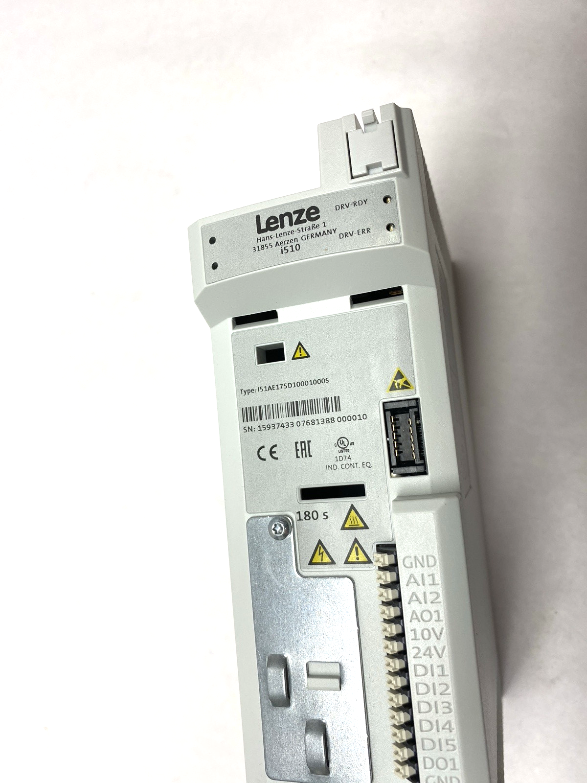 Lenze I51AE175D10001000S Inverter i510 1/N(3)/PE 230/240 V AC 0.75 kW/1 HP - Maverick Industrial Sales