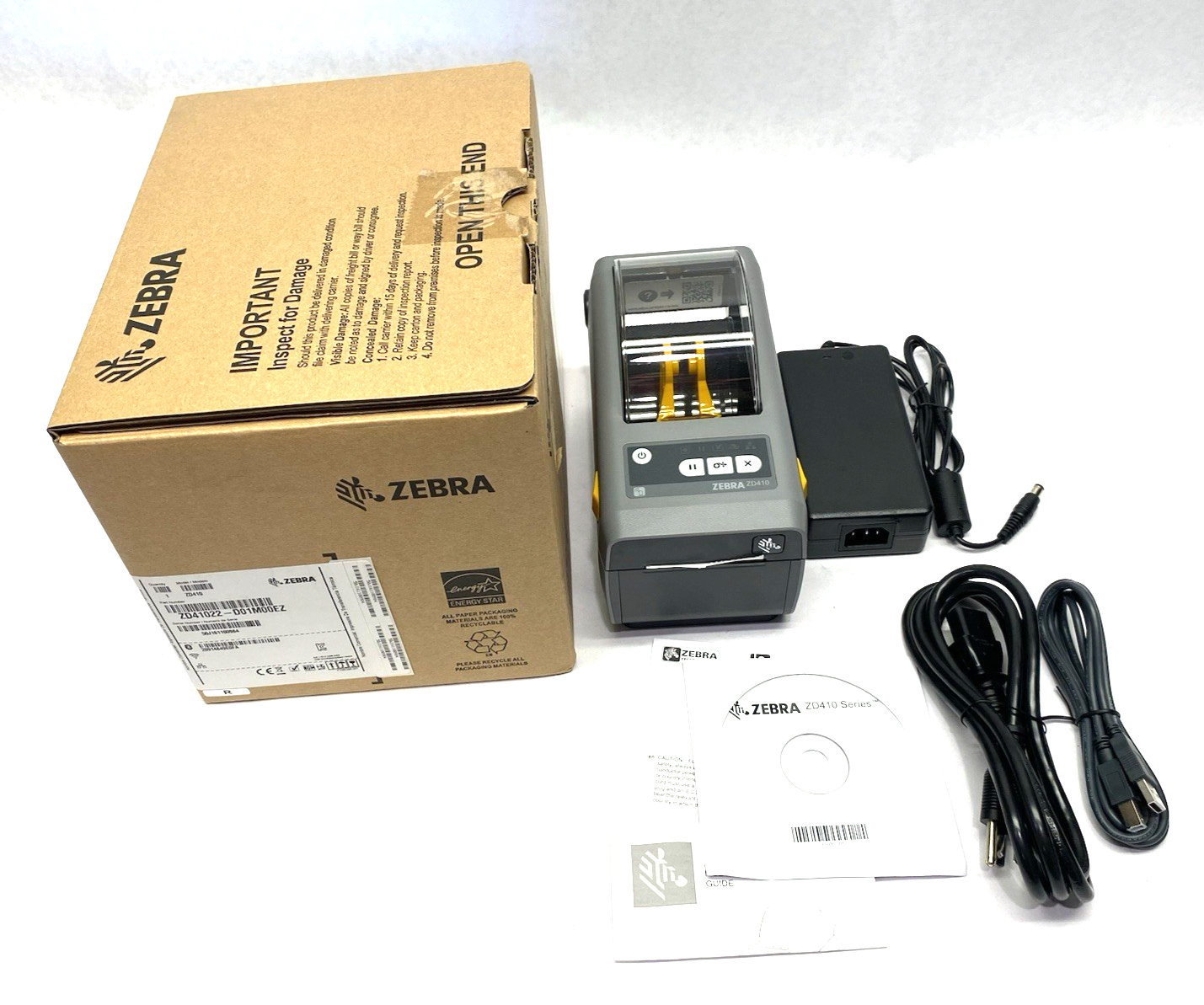 Zebra ZD41022-D01M00EZ Compact Barcode Printer, USB & Bluetooth Interface ZD410 - Maverick Industrial Sales