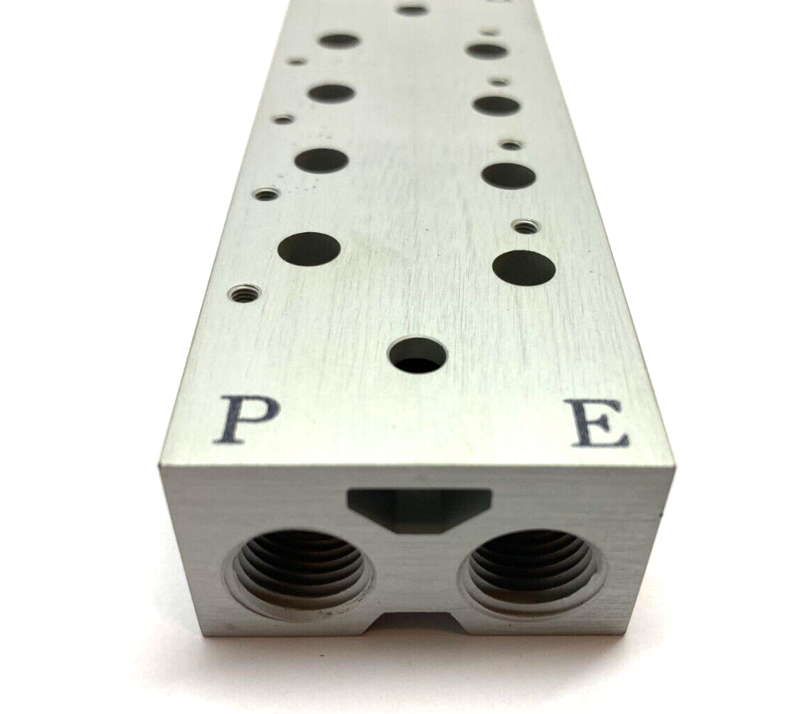 SMC NVV3Z4-20-041-00T Pneumatic Manifold Block 4-Station 3-Port - Maverick Industrial Sales