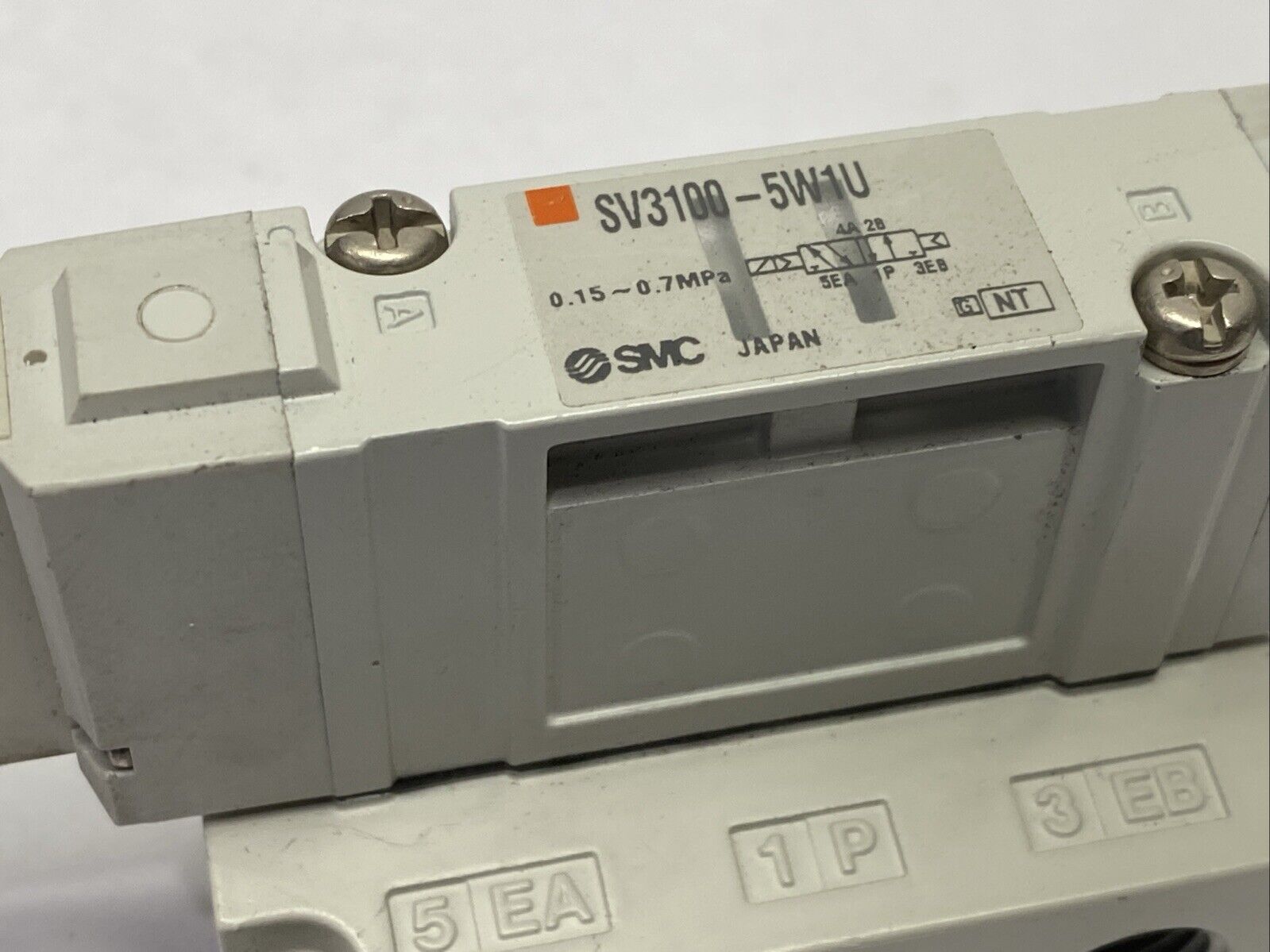 SMC SV3100-5W1U-02N 5-Port Solenoid Valve w/ Sub Plate - Maverick Industrial Sales