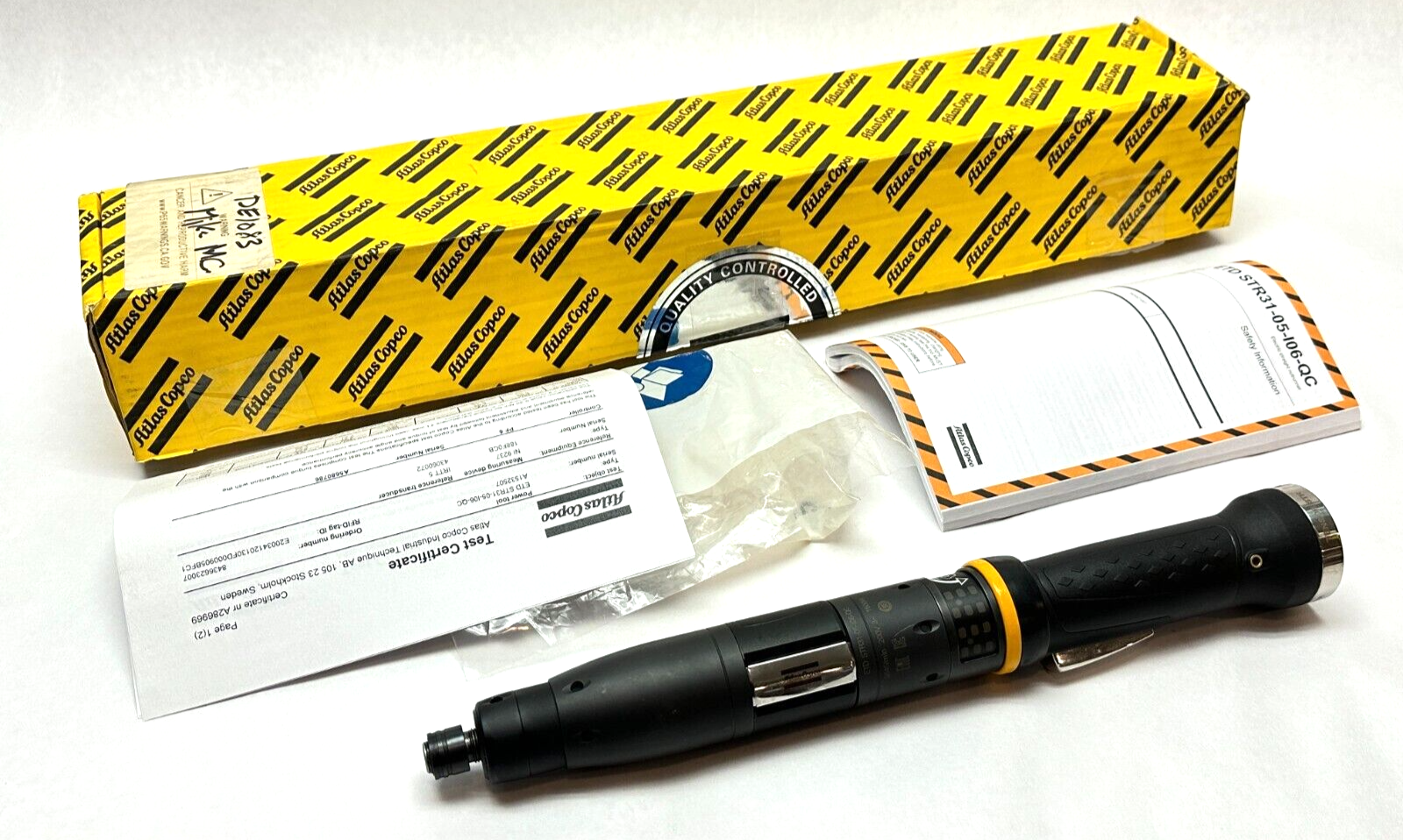 Atlas Copco ETD STR31-05-106-QC Straight Cable Nutrunner Tensor STR 8436 6230 07 - Maverick Industrial Sales