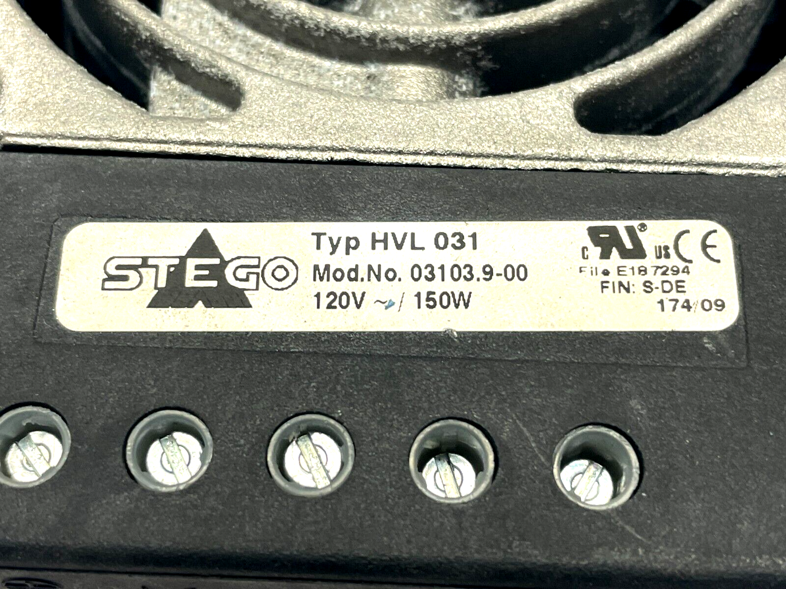 Stego HVL 031 Fan Heater 120V 150W 03103.9-00 - Maverick Industrial Sales