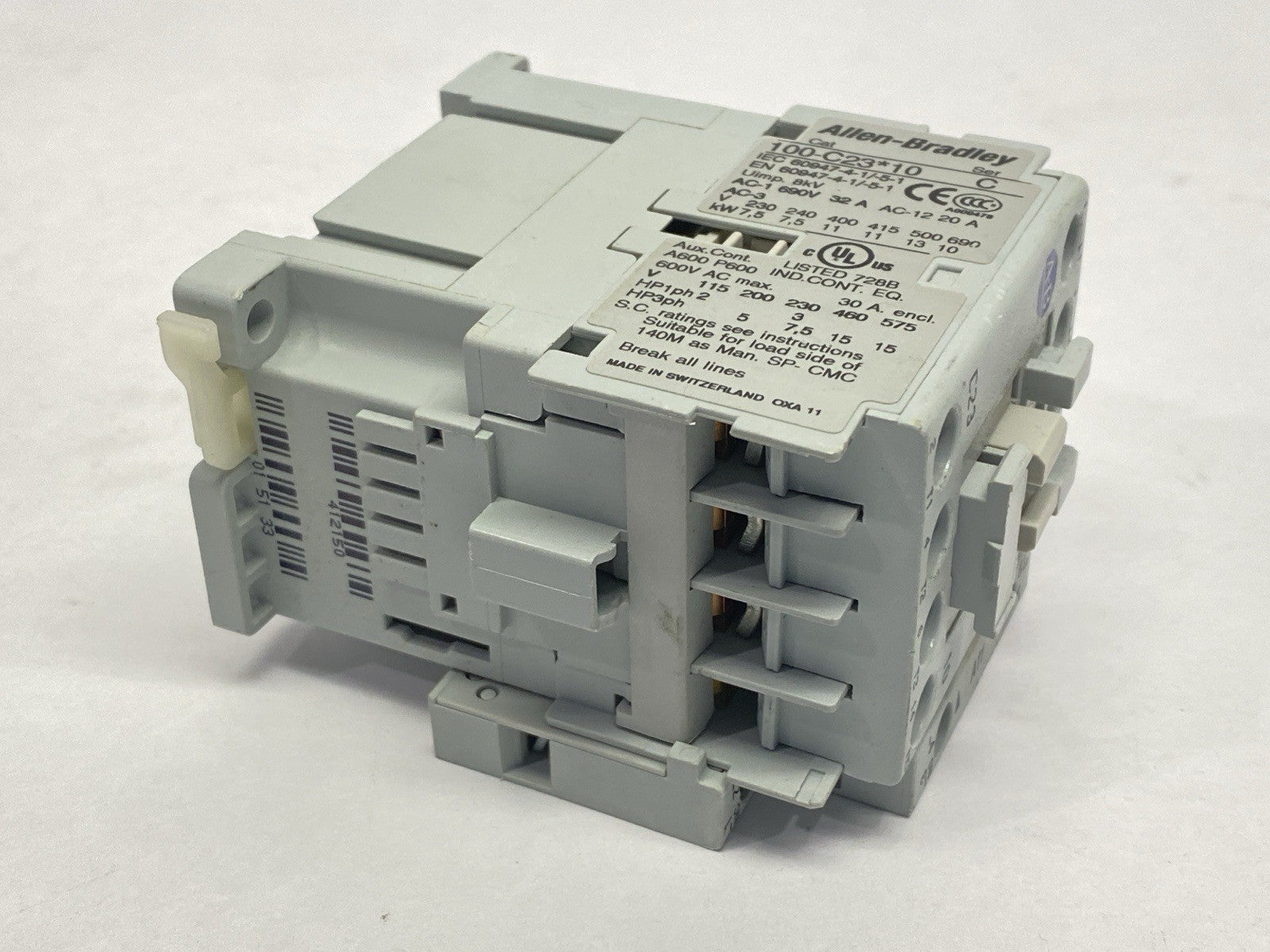 Allen Bradley 100-C23D10 Ser C Contactor 32A 690V 24VDC w/ 100-S Ser B - Maverick Industrial Sales