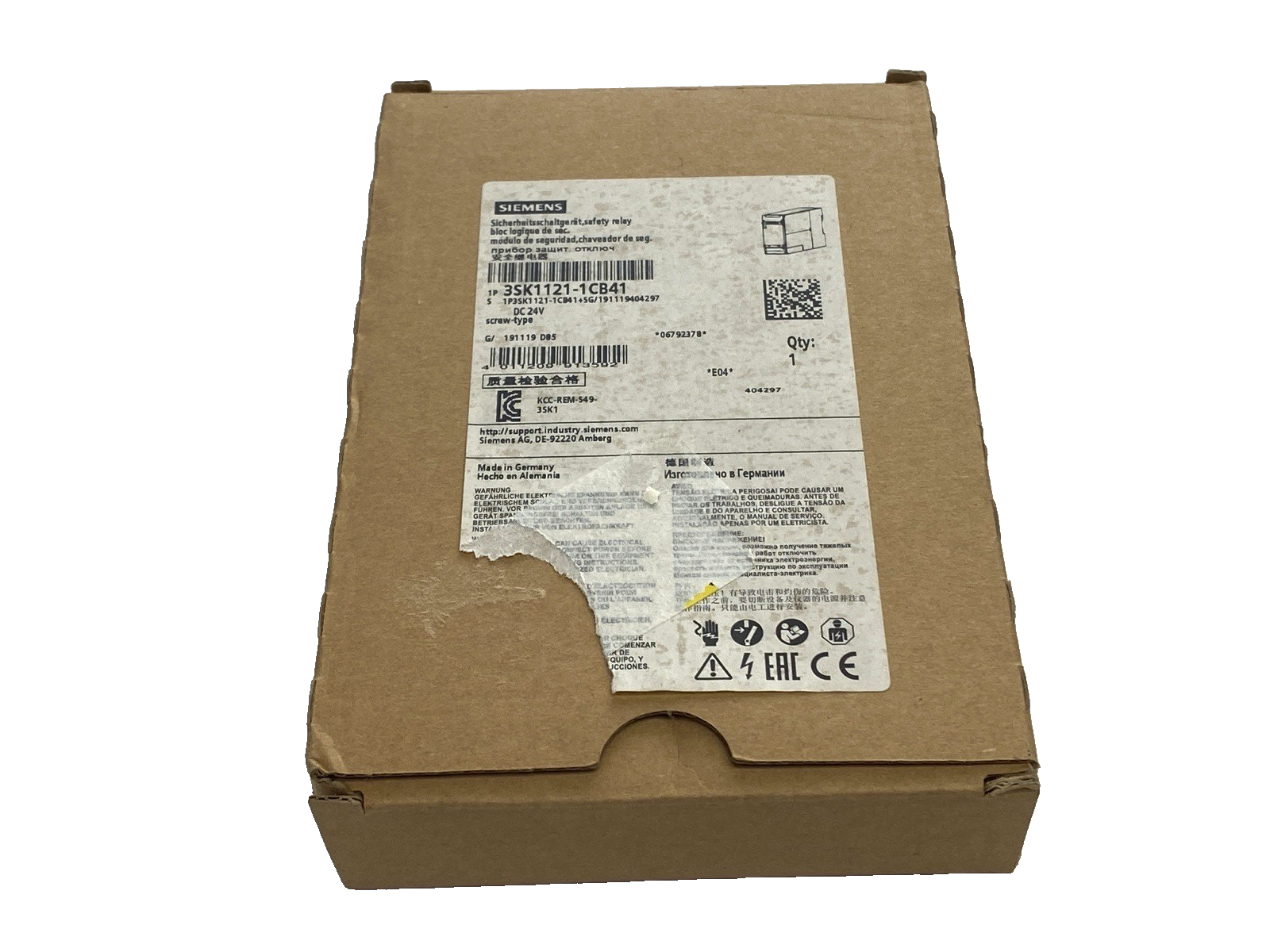 Siemens SK1121-1CB41 SIRIUS Safety Relay 24VDC - Maverick Industrial Sales
