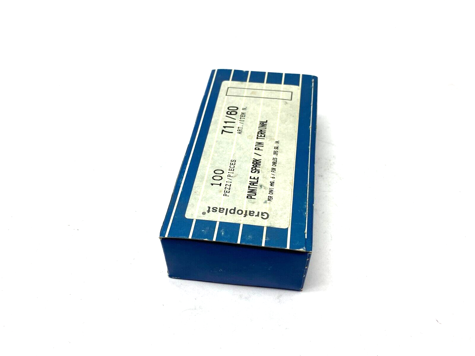 Grafoplast 711/60 17mm Spark Crimp-On Pins for Cable O.D. 6mm BOX OF 100 - Maverick Industrial Sales