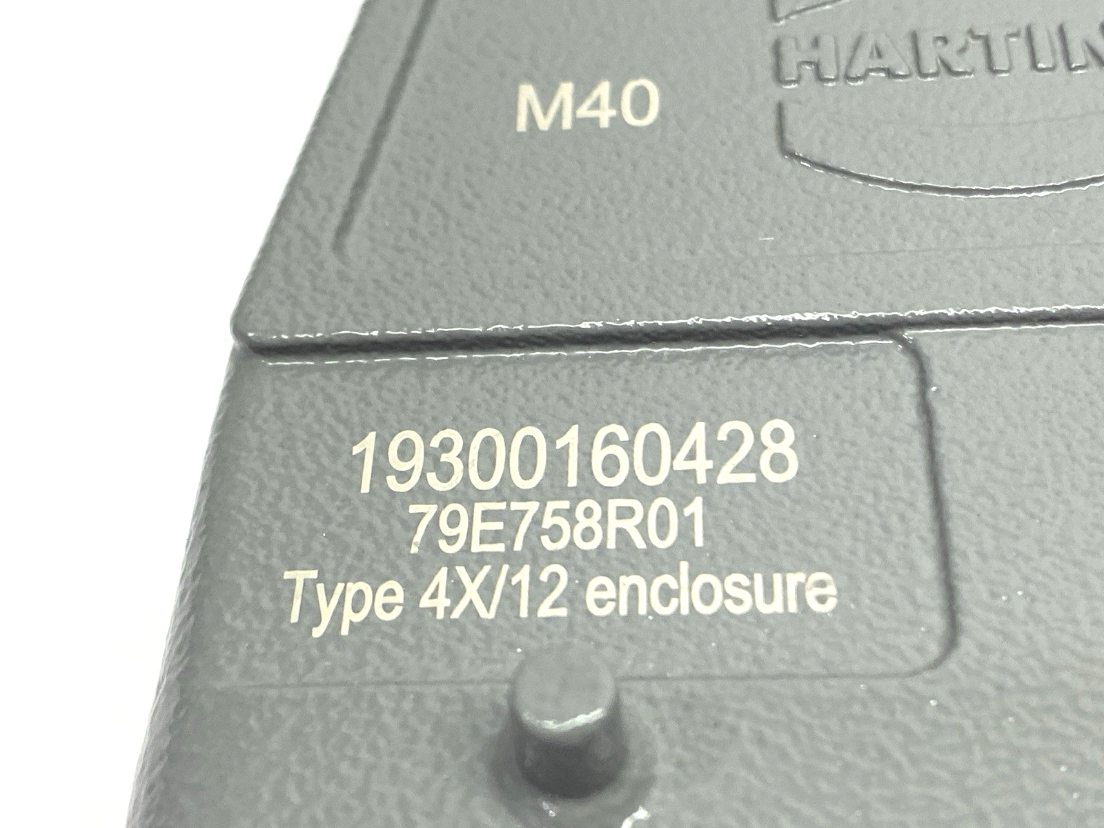 Harting 19300160428 Heavy Duty Connector Hood Top Entry Han B M40 w/ Cable Gland - Maverick Industrial Sales