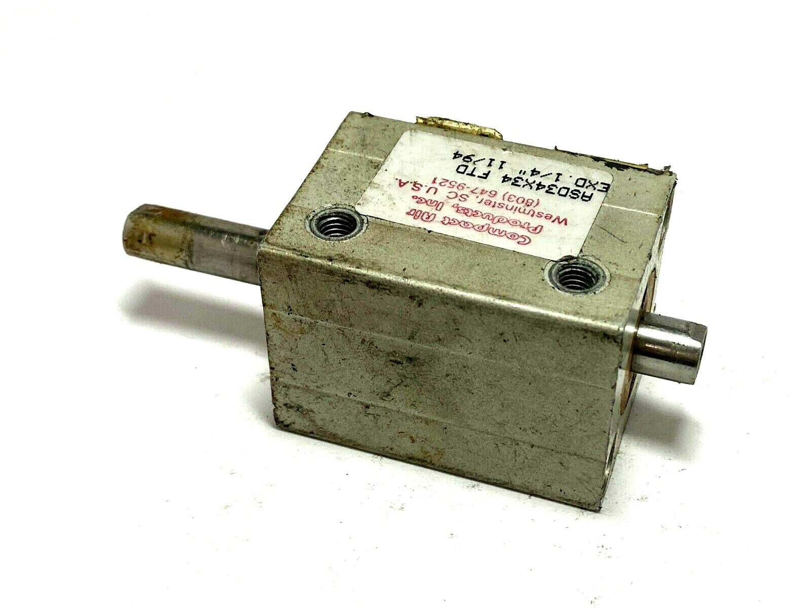 Compact ASD34X34 FTD Cylinder 3/4" Bore 3/4" Stroke 1/4" Rod Extension - Maverick Industrial Sales