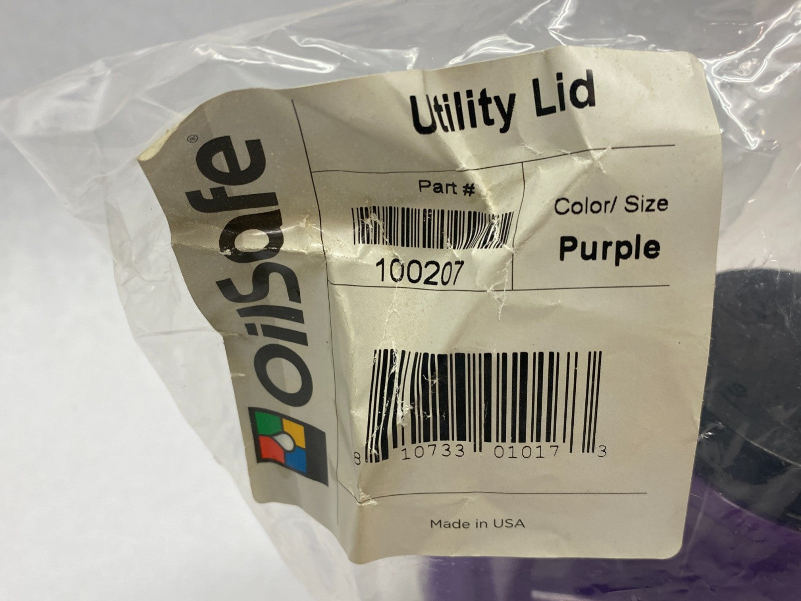 100207 | Oilsafe Multipurpose Utility Lid, 48mm Opening, Purple - New - Maverick Industrial Sales