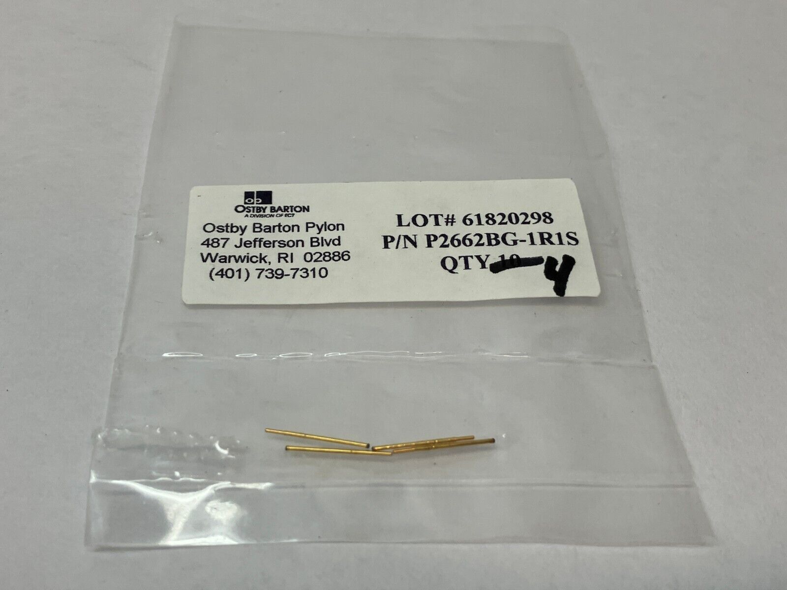 Ostby Barton Pylon P2662BG-1R1S Spring Loaded Probe Contact PKG OF 4 - Maverick Industrial Sales