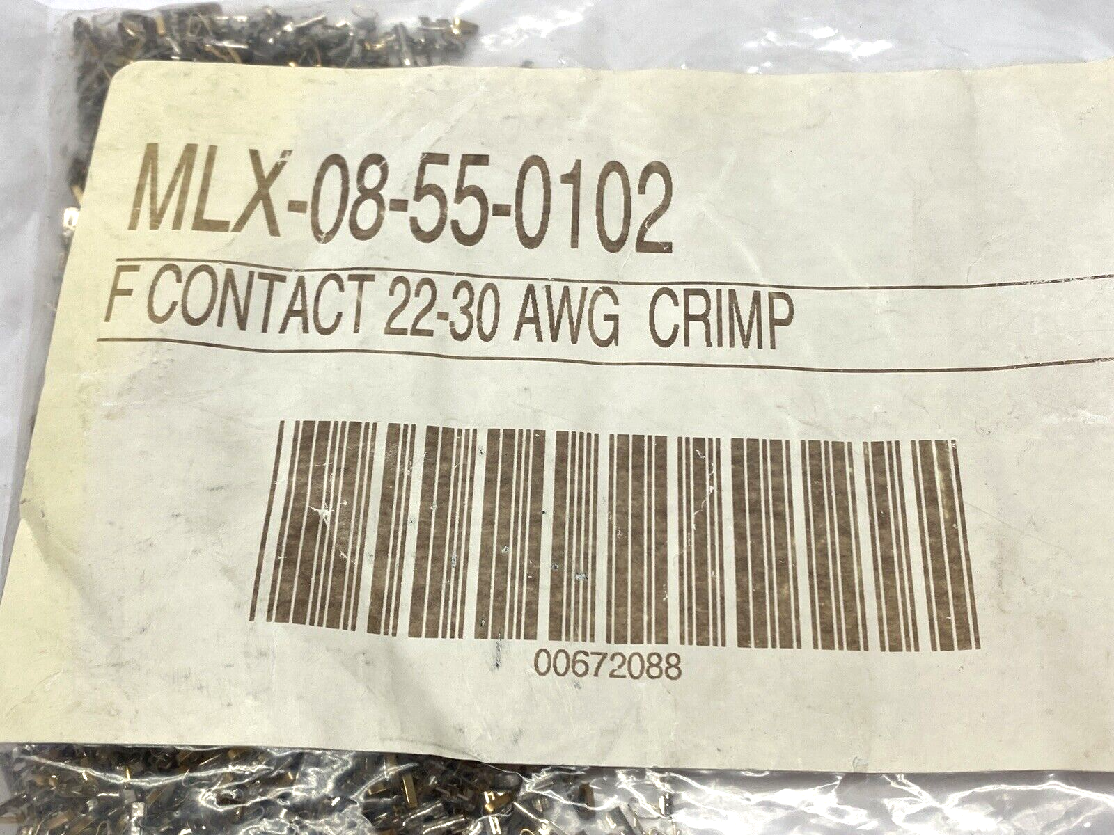 Molex 08-55-0102 Female Contact Crimp 22-30AWG LOT OF 1360 - Maverick Industrial Sales
