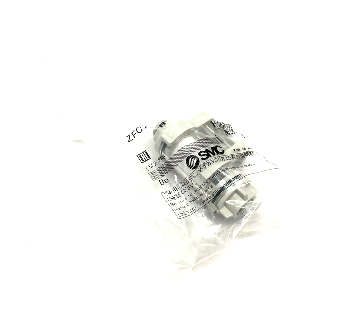 ZFC74-B | SMC Air Suction Filter, in-line, Push-to-Connect 6mm O.D. w/ Bracket - New - Maverick Industrial Sales