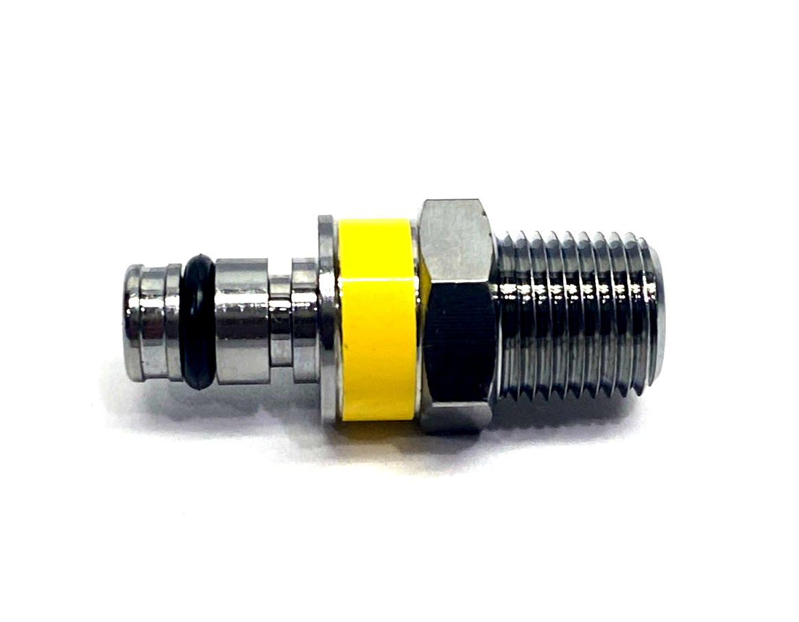 FT-MC24-02-K2 | Omega Chrome-Plated Brass Quick Coupling Insert, Yellow, 1/8" NPT - New - Maverick Industrial Sales
