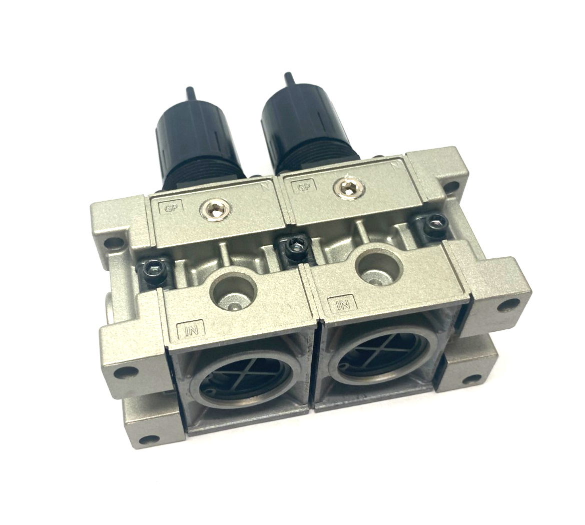 SMC NARM2500-02A-N02 Modular Dual Regulator Manifold 1/4" NPT - Maverick Industrial Sales