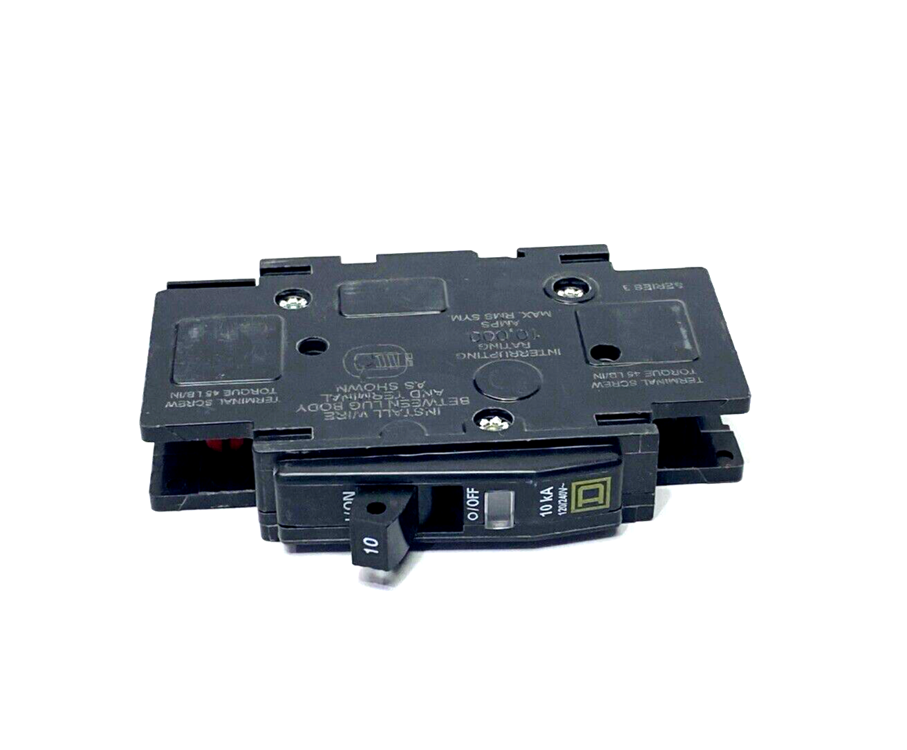 Square D QOU110 Mini Circuit Breaker 10A 1P 120/240VAC 10kA, DIN Rail, LOT OF 2 - Maverick Industrial Sales