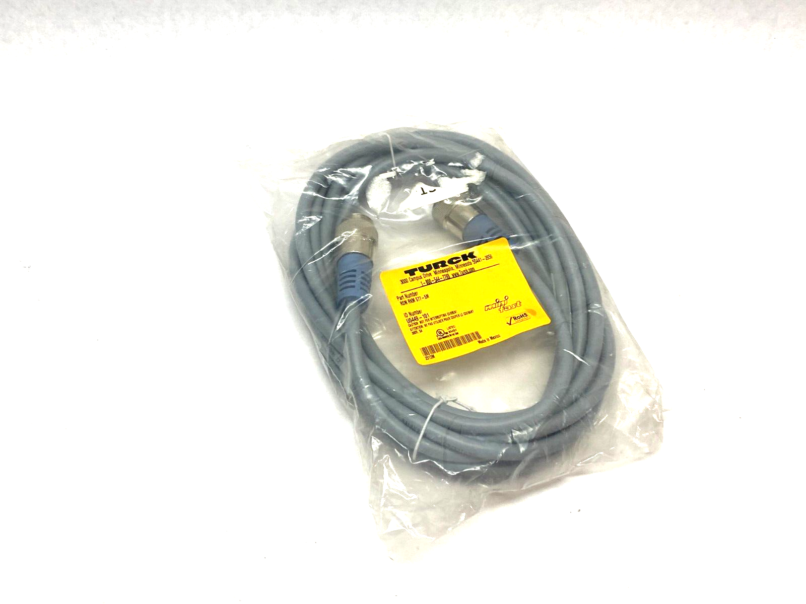 Turck RSM RKM 557-5M Minifast DeviceNet Double Ended Cordset U5449-101 - Maverick Industrial Sales