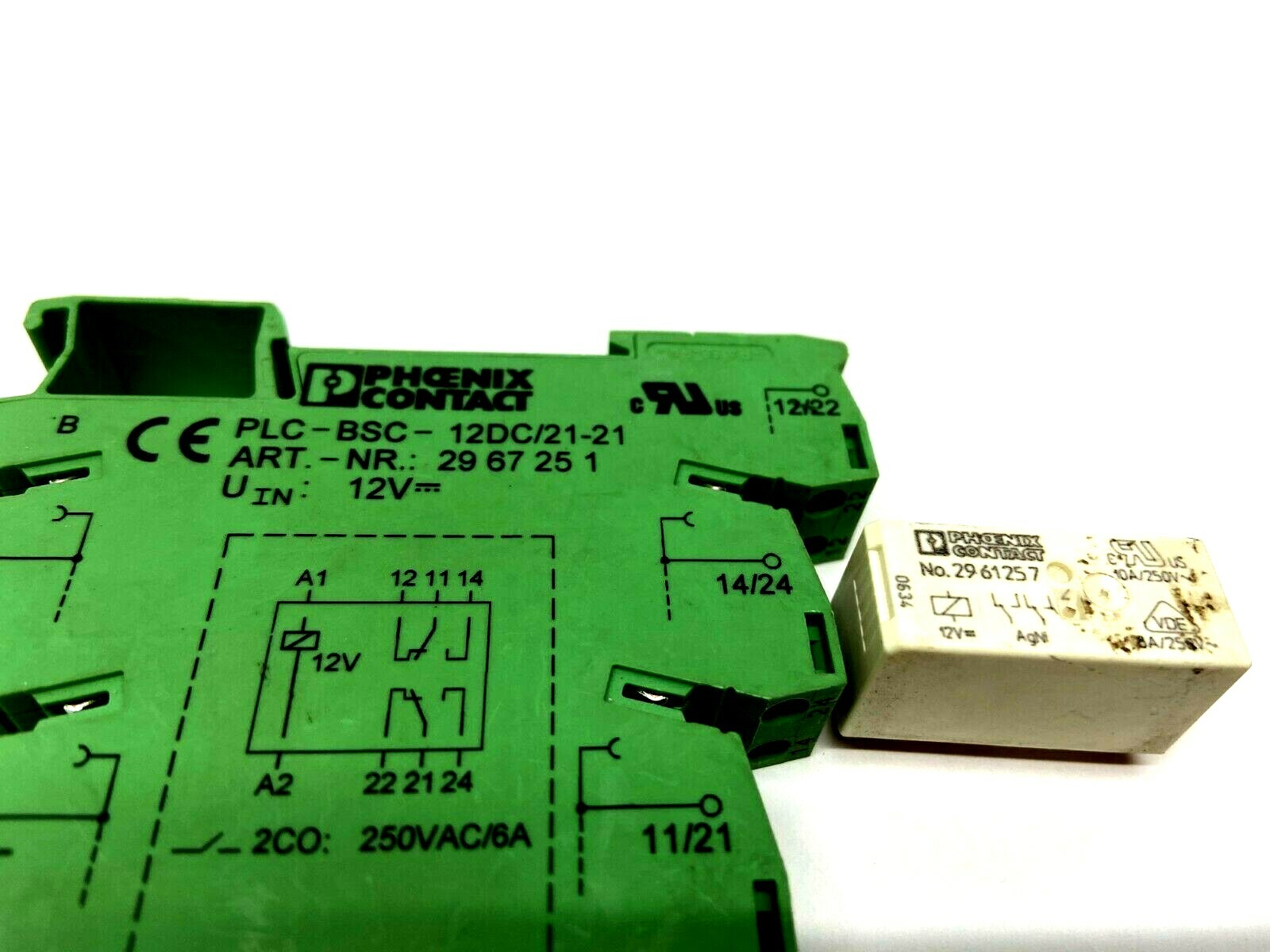 Phoenix Contact PLC-BSC-12DC/21-21 Socket w/ 26 6125 7 Relay - Maverick Industrial Sales