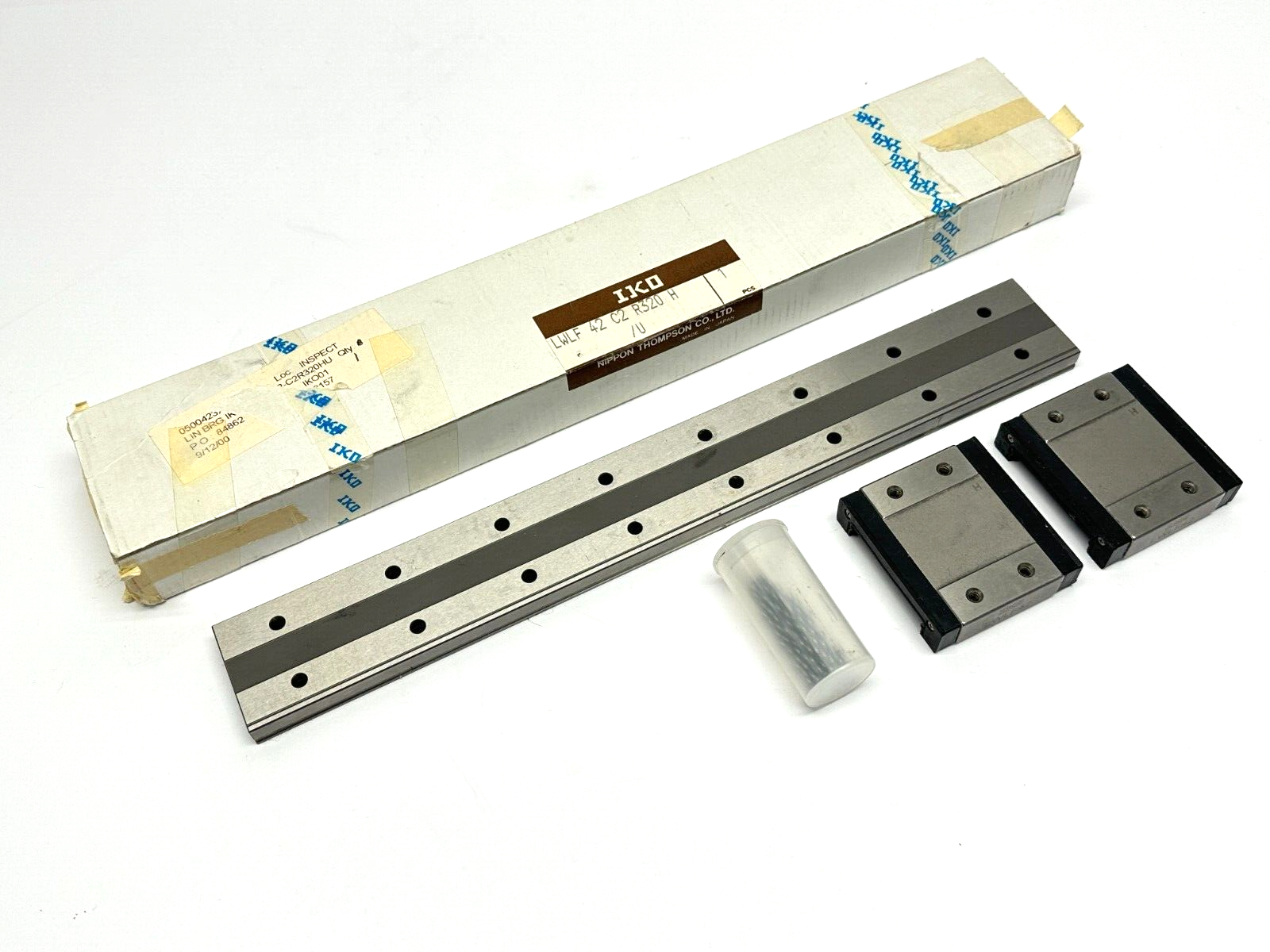 IKO LWLF 42 C2 R320 H/U Linear Rail 320mm with Two LWLF42 Bearing Blocks - Maverick Industrial Sales