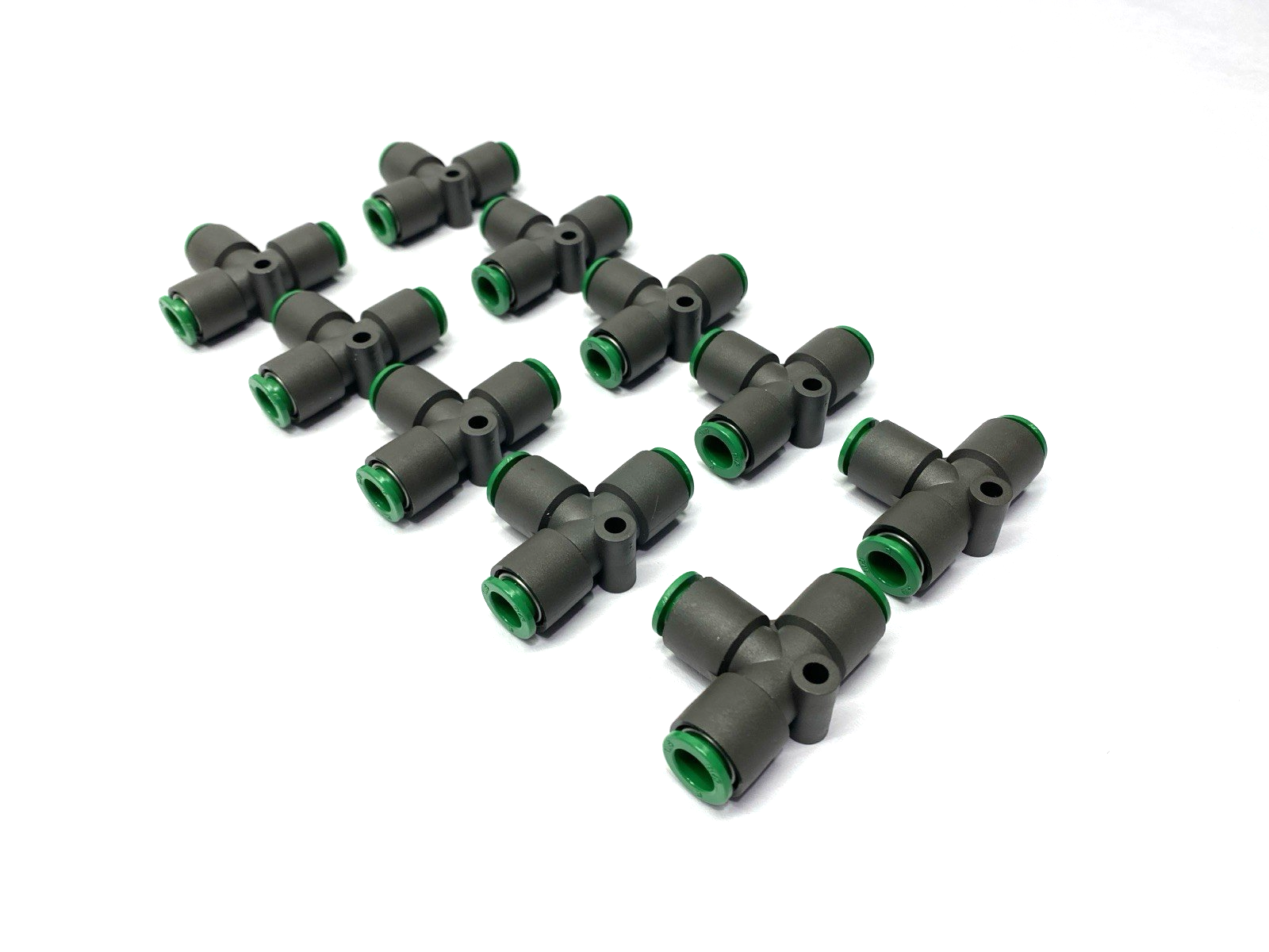 KRT08-00 | SMC Pneumatic Union Tee Fittings Flame Resistant 8mm LOT OF 10 - New Other - Maverick Industrial Sales