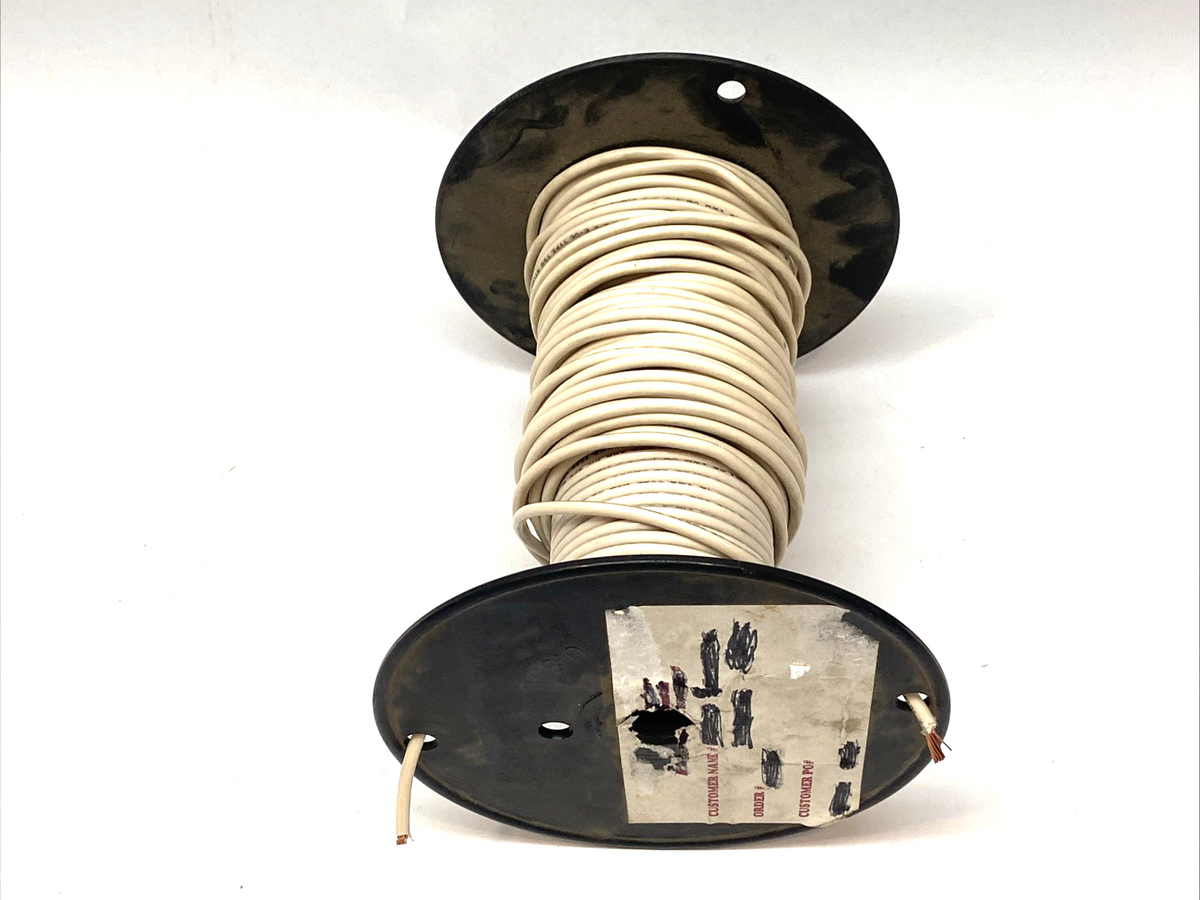 White Copper Machine Tool Wire 10 AWG, Type T90, TWN75 FTI, 600V, 100FT Spool - Maverick Industrial Sales