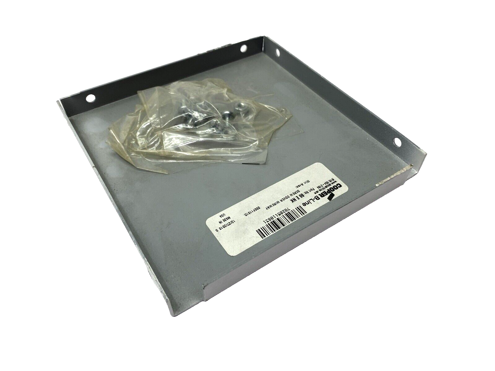 Cooper 66-E-NK B-Line End Wireway Screw Cover 6" x 6" PAINTED WHITE - Maverick Industrial Sales