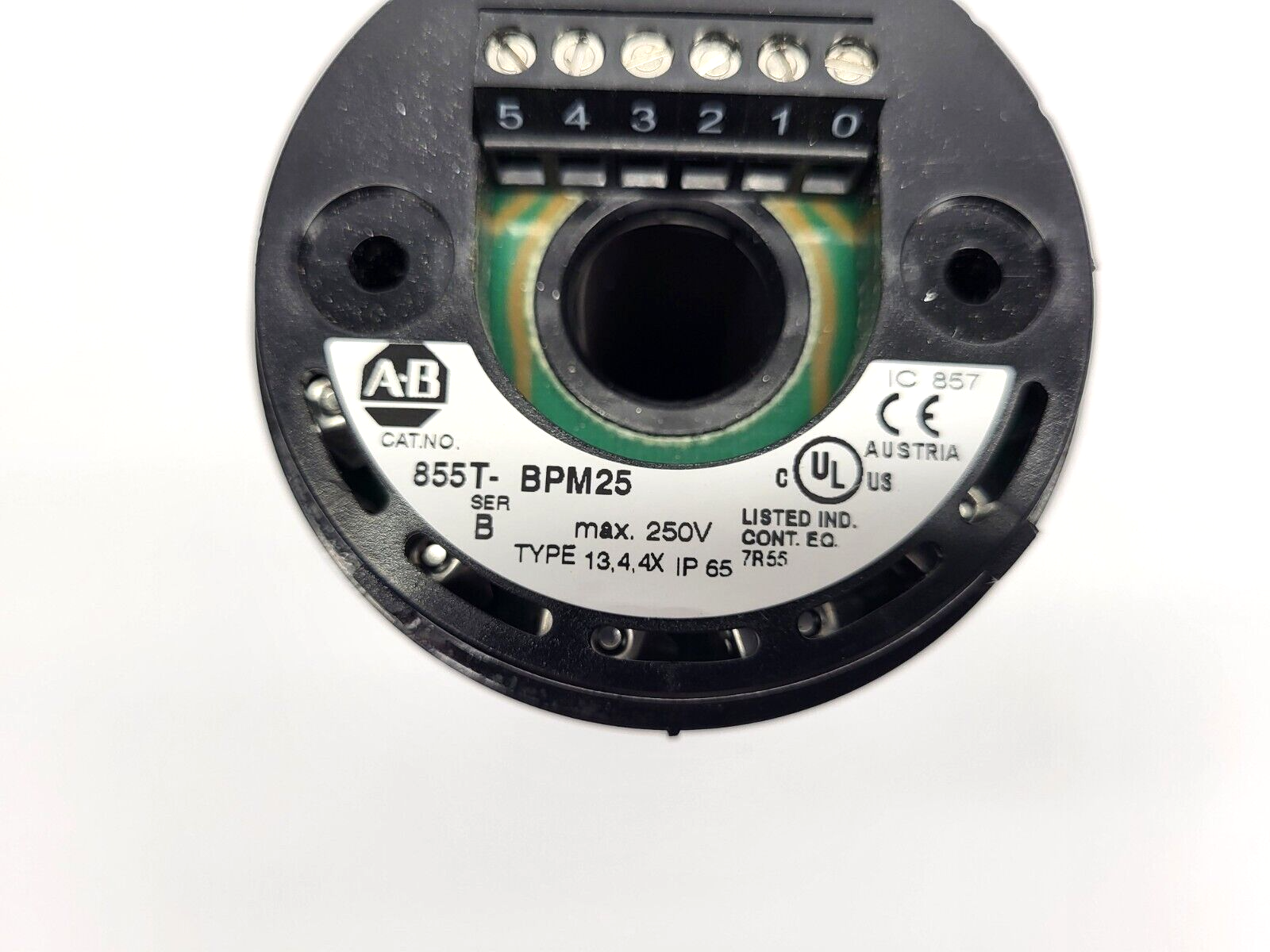 855T-BPM25 | Allen Bradley Ser. B Stack Light 25cm Pole Mounting Base w/ Foot - Used - Maverick Industrial Sales