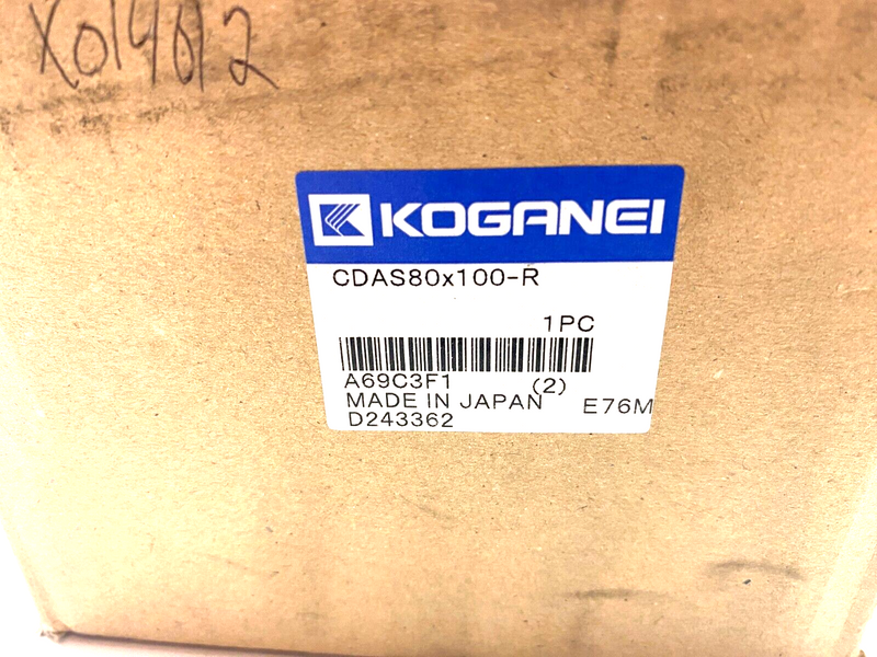 Koganei CDAS80X100-R Pneumatic Jig Cylinder 80mm Bore 100mm Stroke - Maverick Industrial Sales