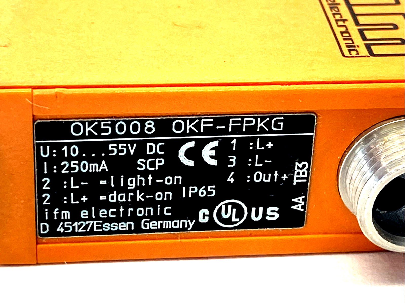 ifm OK5008 Fiber Optic Amplifier OKF-FPKG/US-100-DPF - Maverick Industrial Sales