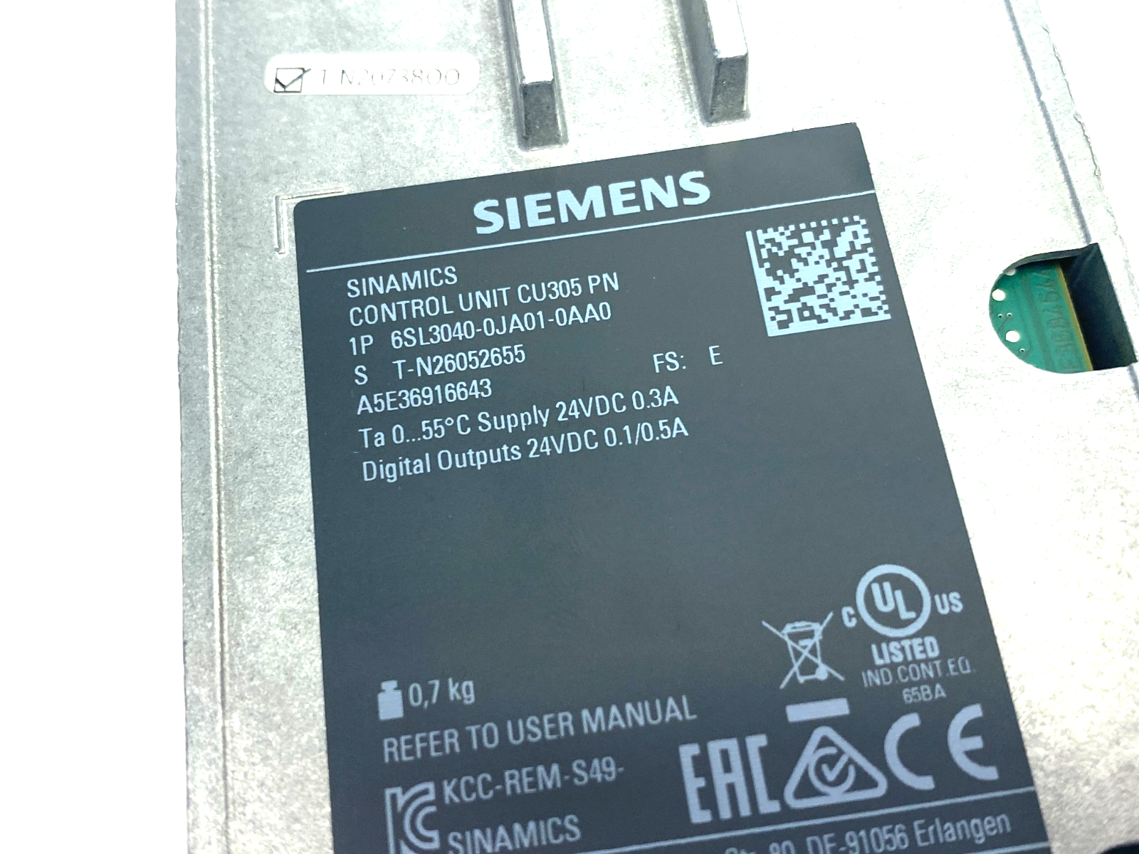 Siemens 6SL3040-0JA01-0AA0 Sinamics S110 Control Unit CU305 PN - Maverick Industrial Sales