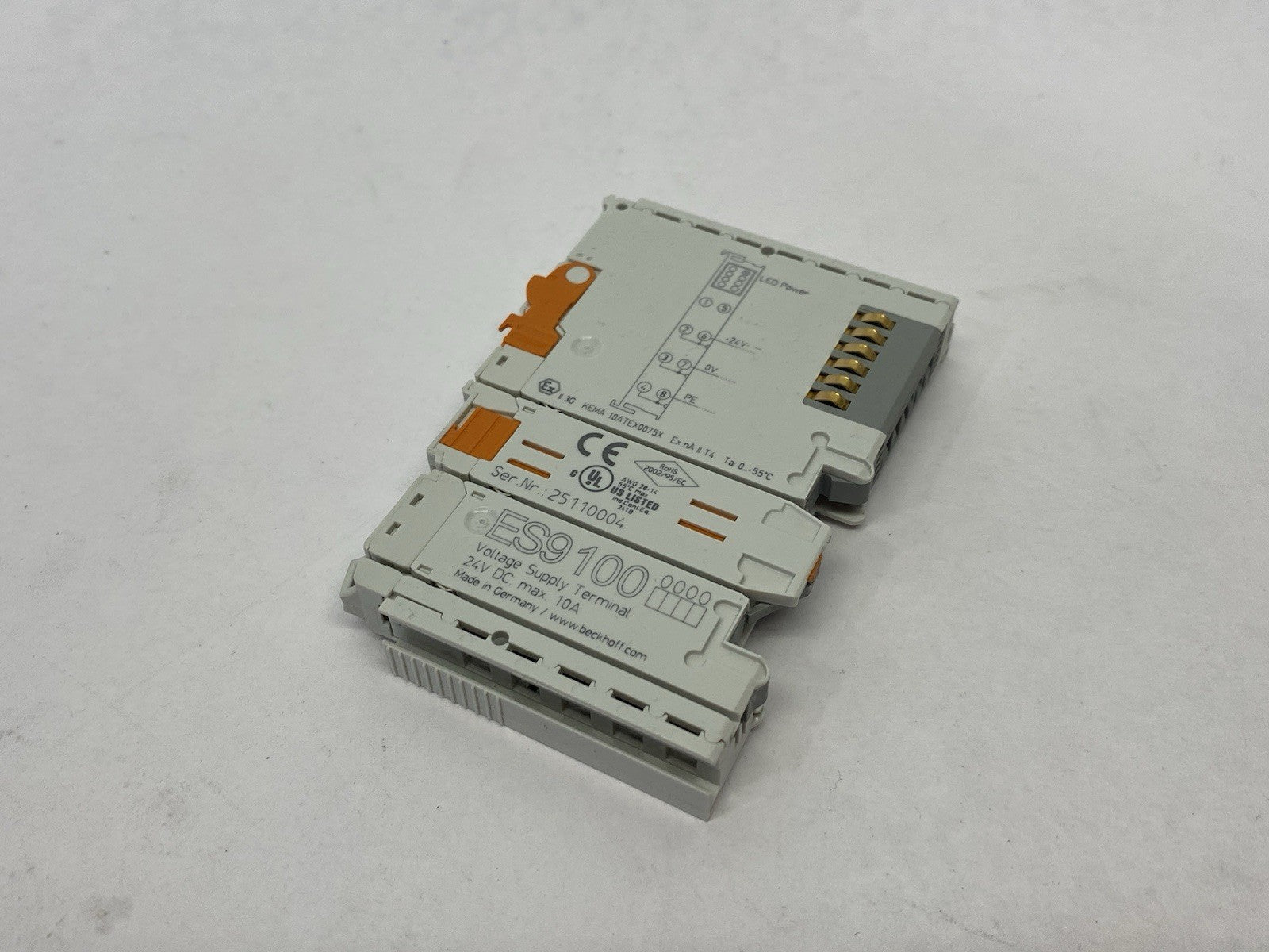 Beckhoff ES9100 EtherCAT Terminal, potential supply, 24 V DC, 10 A - Maverick Industrial Sales