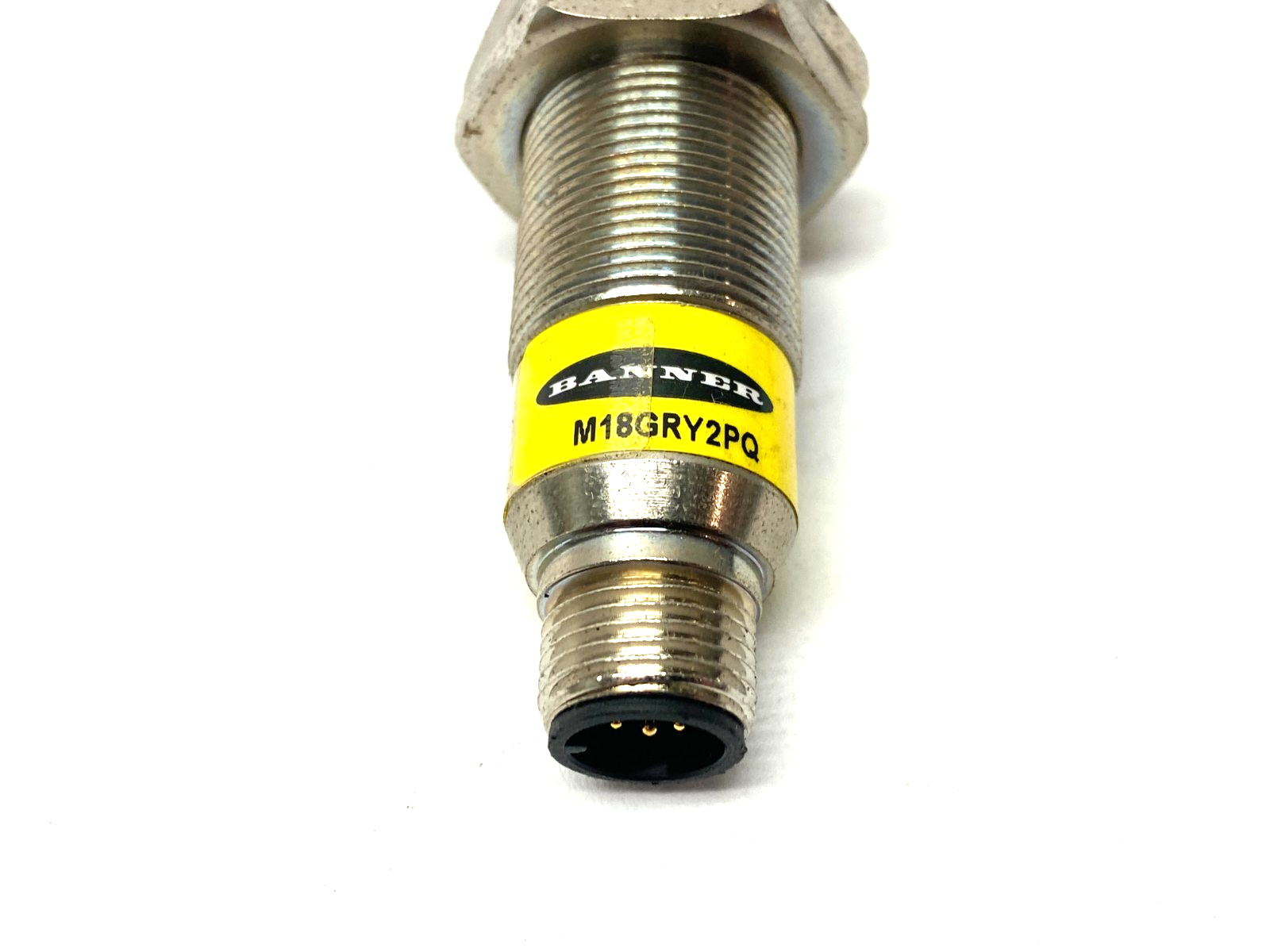 Banner M18GRY2PQ EZ-Light In-Line Indicator 18mm Metal Housing 3-Color 74051 - Maverick Industrial Sales