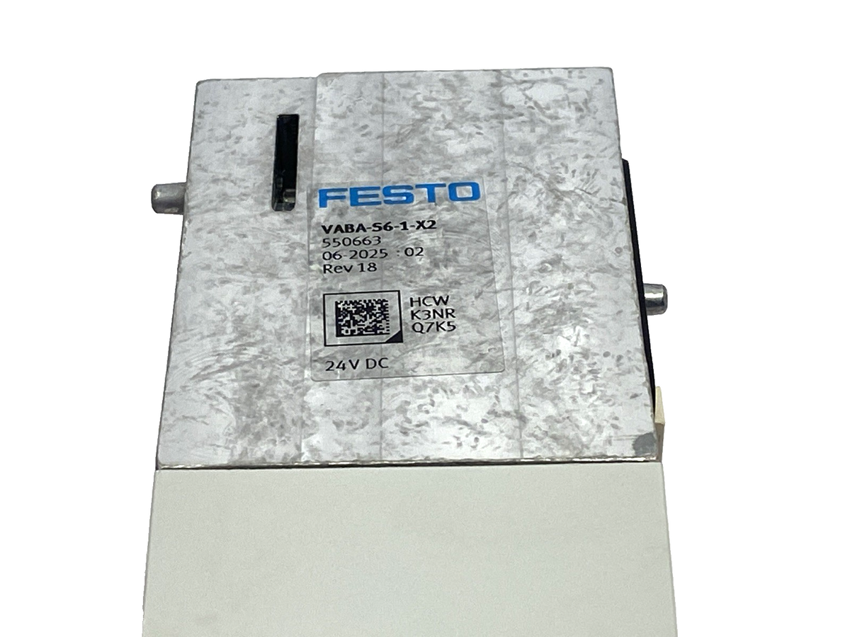 VABA-S6-1-X2 | Festo Pneumatic Interface Adapter Plate 550663 - New – Open box - Maverick Industrial Sales