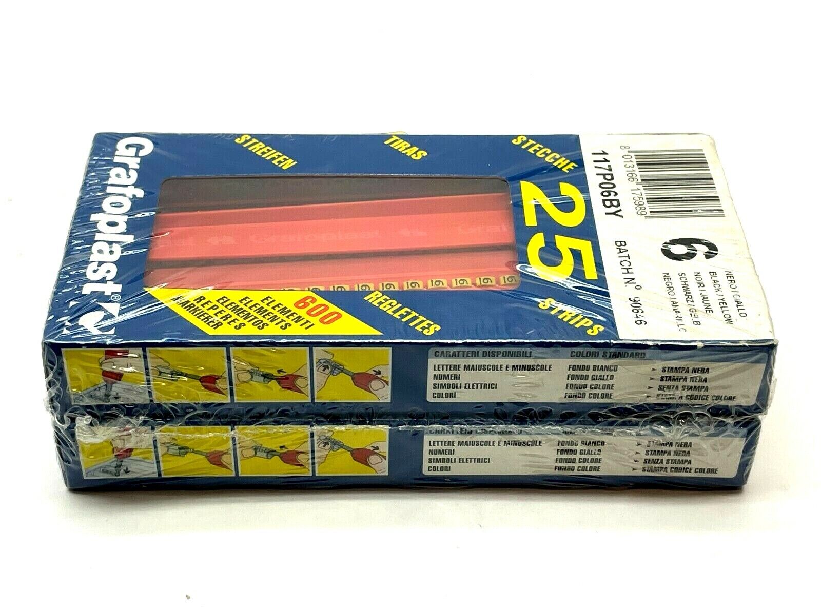 Grafoplast 117P06BY Wiremarker Strips LOT OF 50 - Maverick Industrial Sales