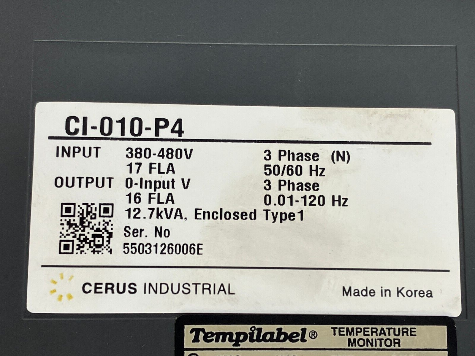 Cerus CI-010-P4 Titan P Series 5HP Variable Frequency Drive w/ CIE1-ED005-P4/D - Maverick Industrial Sales