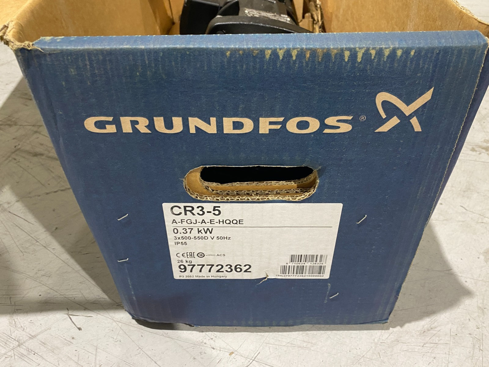 Grundfos CR3-5 A-FGJ-A-E-HQQE Multistage Vertical Vacuum Pump 3-Ph 97772362 - Maverick Industrial Sales