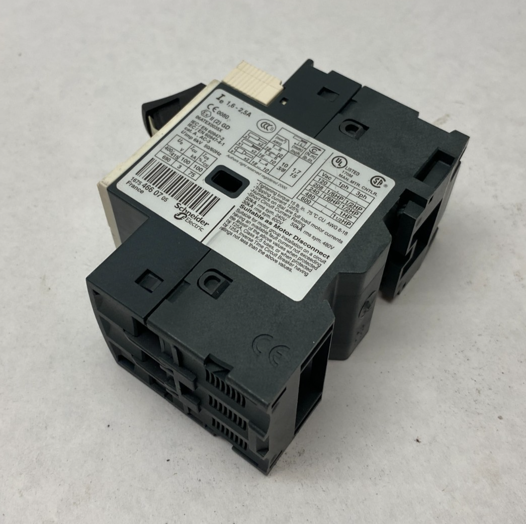 Schneider Electric Telemecanique GV2ME07 TeSys Deca Manual Starter and Protector - Maverick Industrial Sales