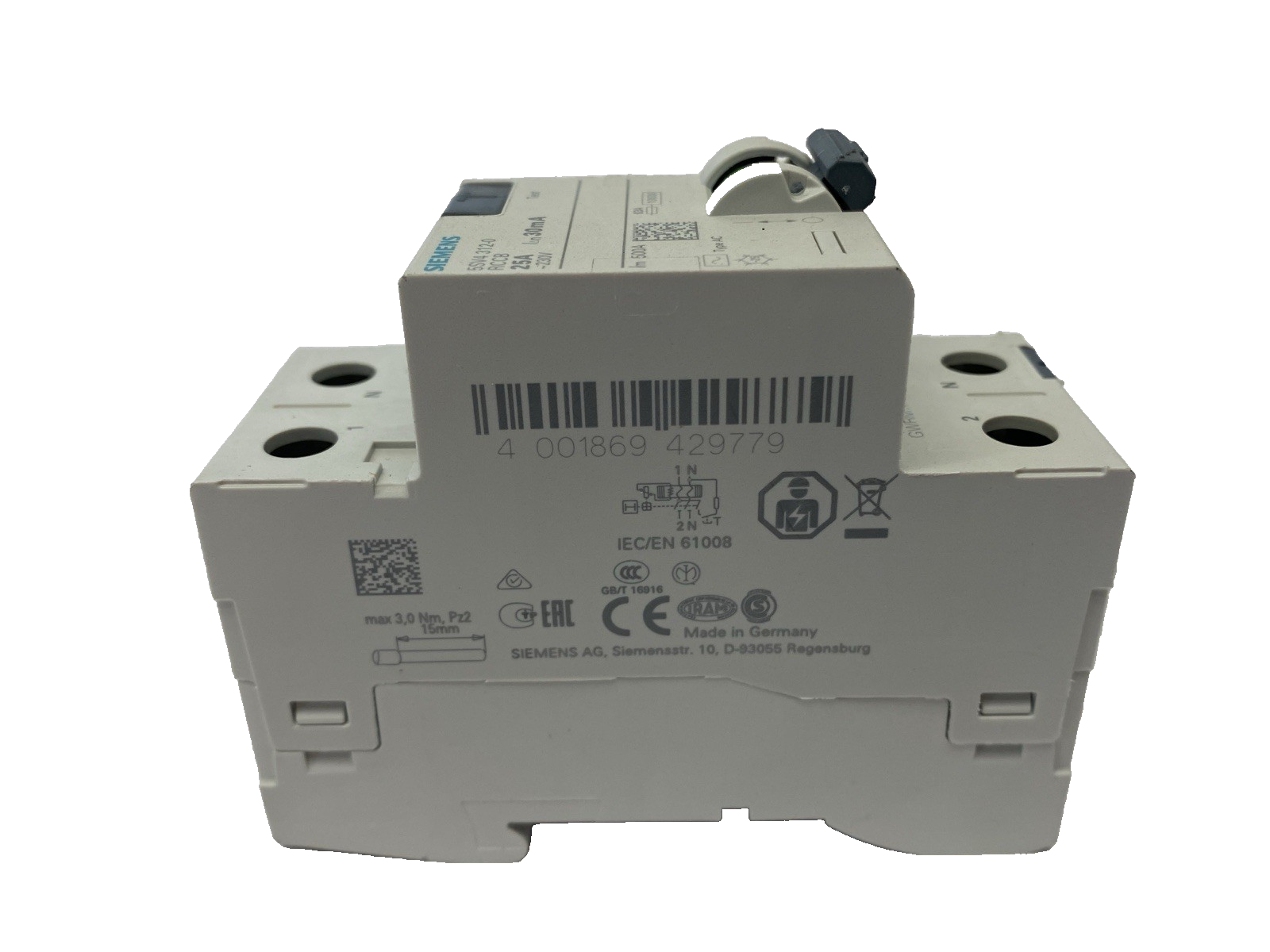 Siemens 5SV4312-0 Miniature Circuit Breaker 2-Pole 230V 25A - Maverick Industrial Sales