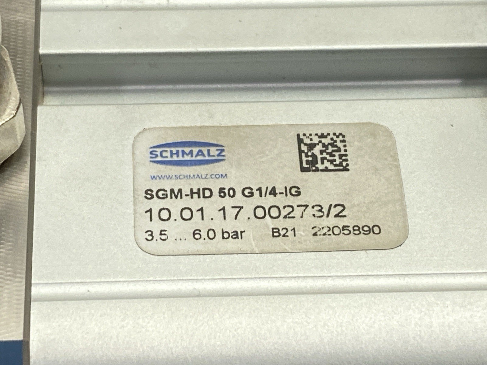 SGM-HD 50 G1/4-IG | Schmalz Pneumatic Magnetic Gripper 10.01.17.00273 BROKEN BOLT - For parts or not working - Maverick Industrial Sales