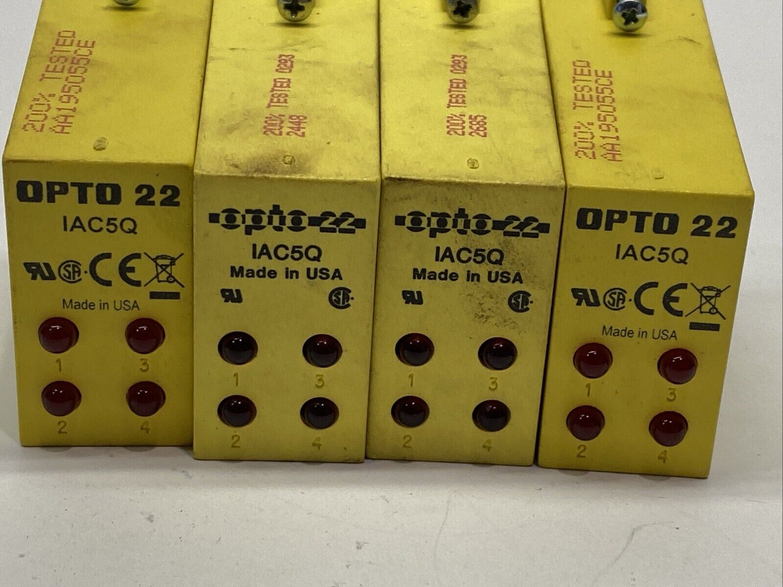 IAC5Q | Opto 22 I/O Module 4-Channel LOT OF 4 - Used - Maverick Industrial Sales