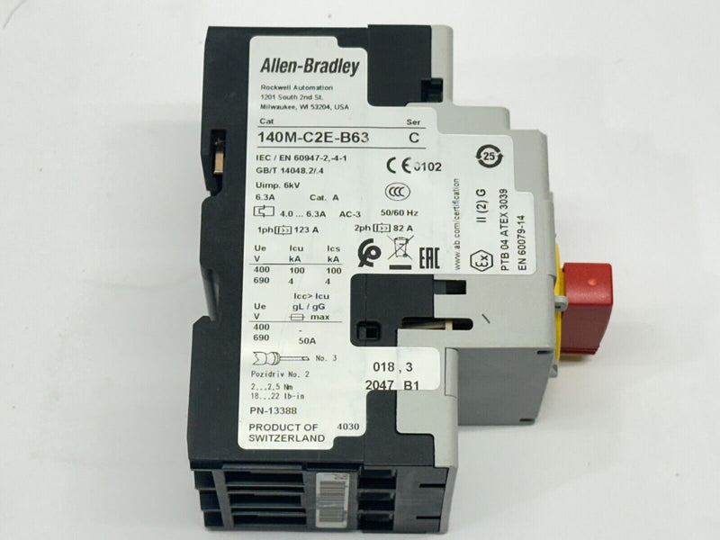 Allen Bradley 140M-C2E-B63 Ser C Motor Protector / Circuit Breaker 6.3A 3P - Maverick Industrial Sales