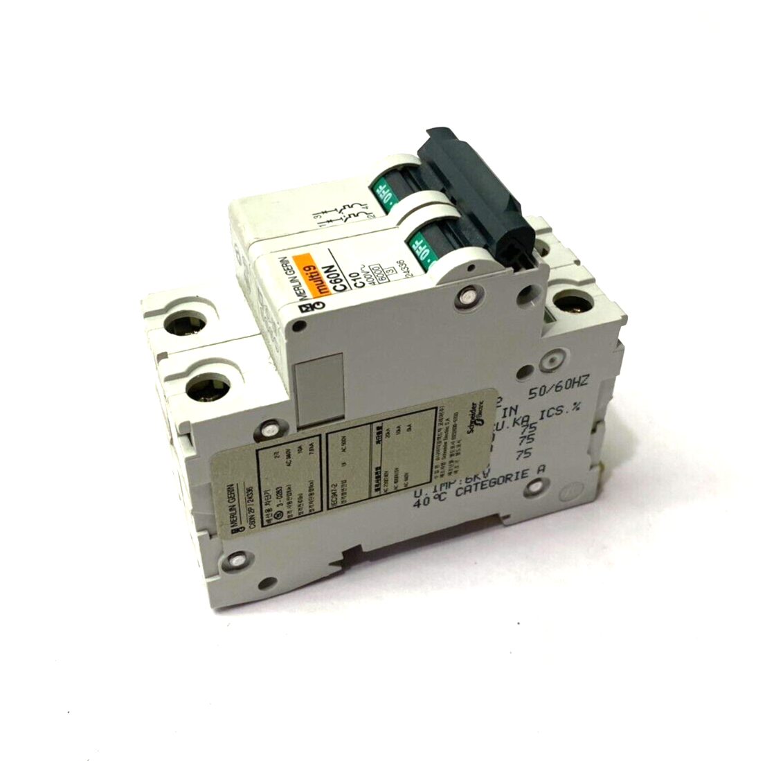 Merlin Gerin C60NC10 multi9 2-Pole Circuit Breaker 400V 24336 - Maverick Industrial Sales