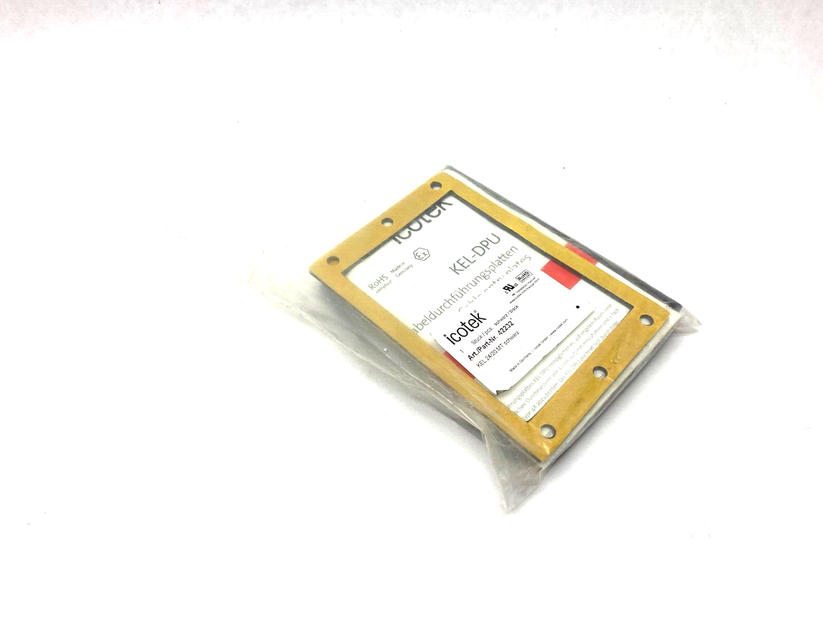 Icotek 42232 Cable Entry Plate Transit System Frame, KEL 24/20 MT Schwarz - Maverick Industrial Sales